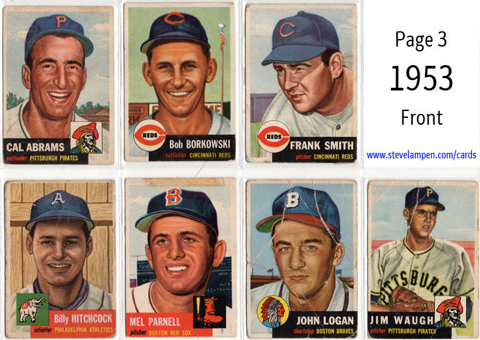 Year 1953 Cards Page 3