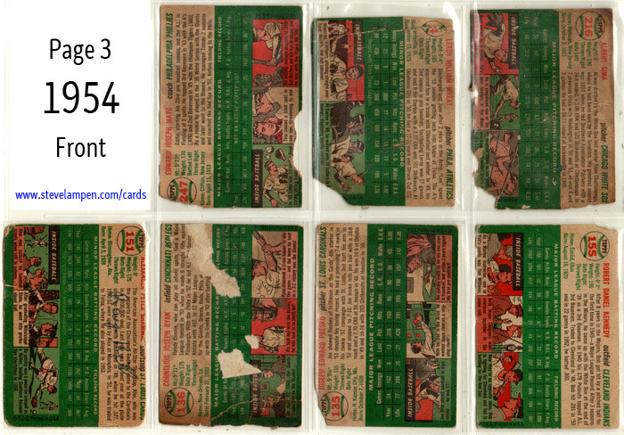 Year 1954 Cards Page 3