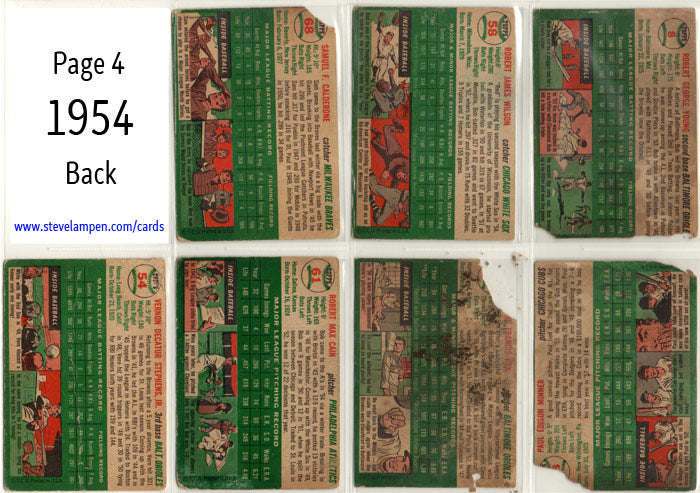 Year 1954 Cards Page 4