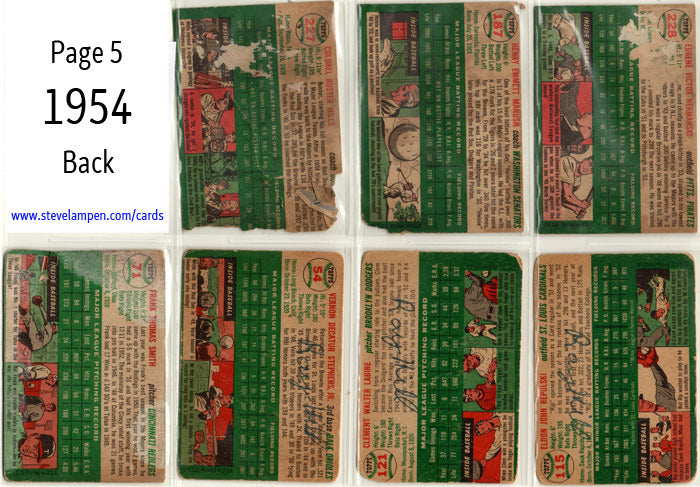 Year 1954 Cards Page 5
