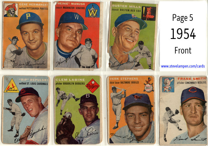 Year 1954 Cards Page 5
