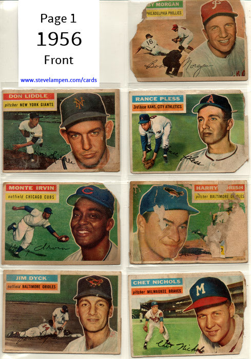 Year 1956 Cards Page 1