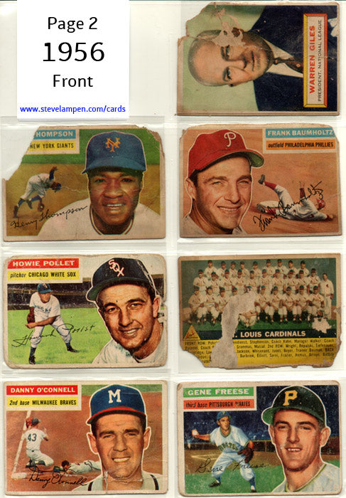 Year 1956 Cards Page 2
