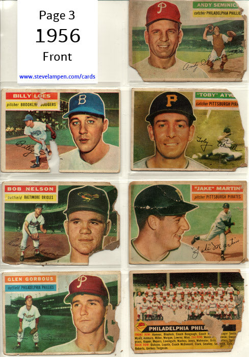 Year 1956 Cards Page 3