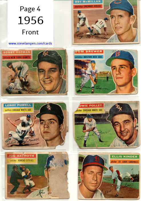 Year 1956 Cards Page 4