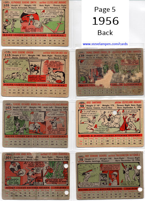 Year 1956 Cards Page 5