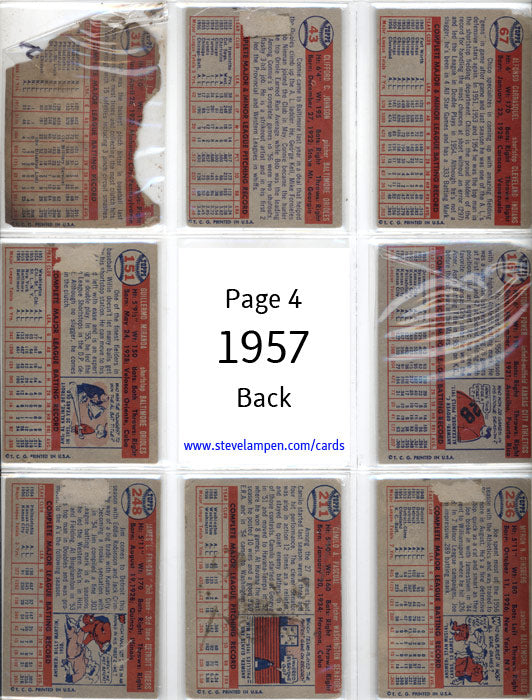 Year 1957 Cards Page 4