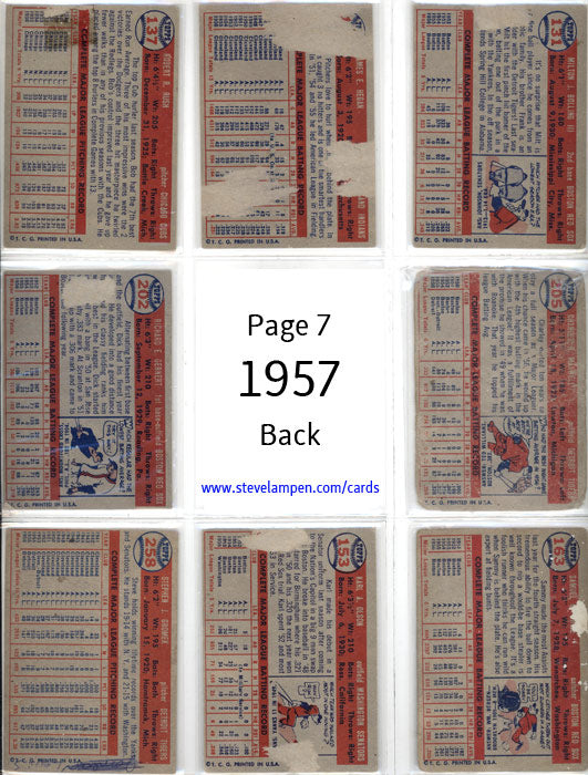 Year 1957 Cards Page 7