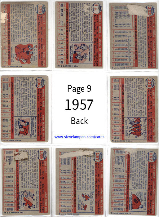 Year 1957 Cards Page 9