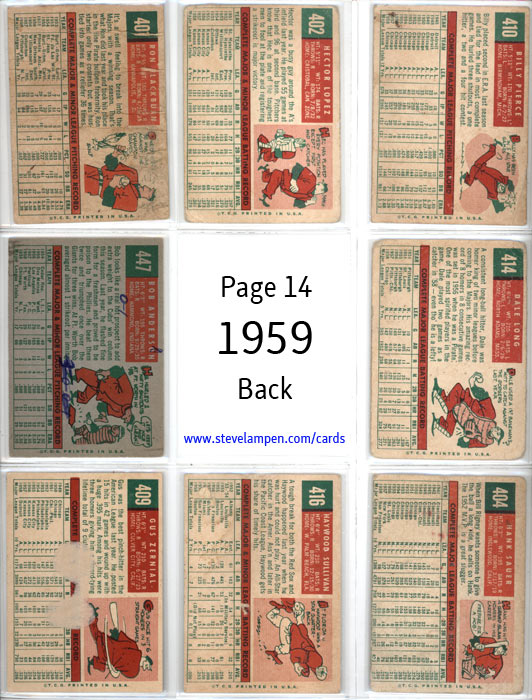 Year 1959 Cards Page 14