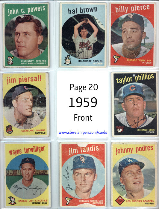 Year 1959 Cards Page 20