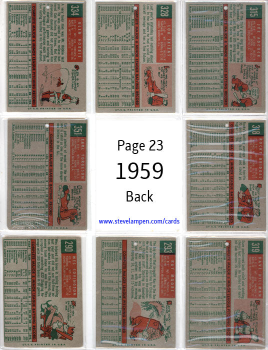 Year 1959 Cards Page 23