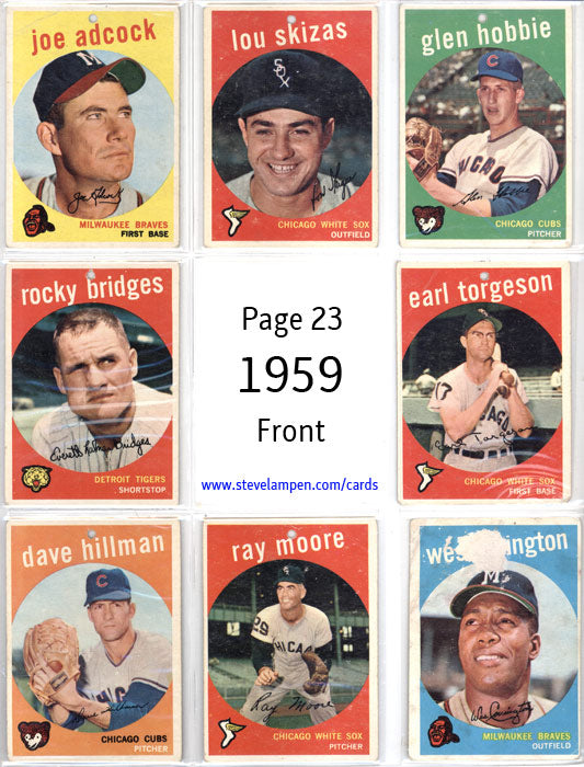 Year 1959 Cards Page 23