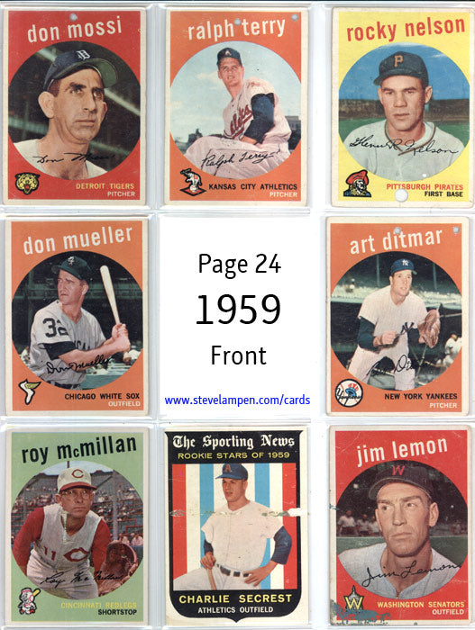 Year 1959 Cards Page 24
