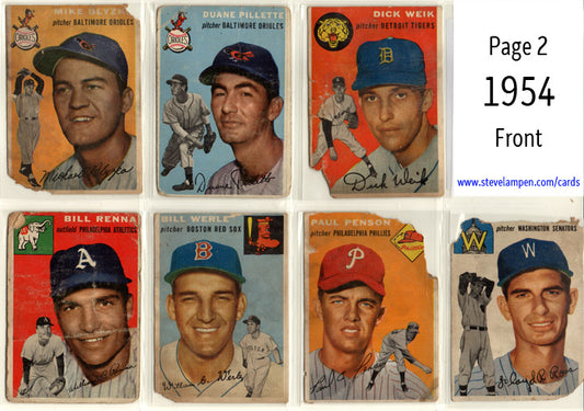 Year 1954 Cards Page 2