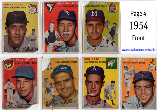 Year 1954 Cards Page 4