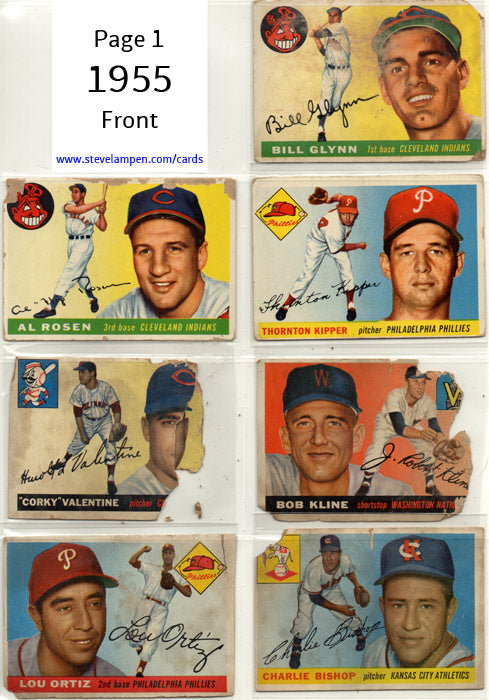 Year 1955 Cards Page 1