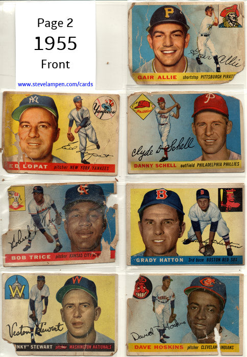 Year 1955 Cards Page 2