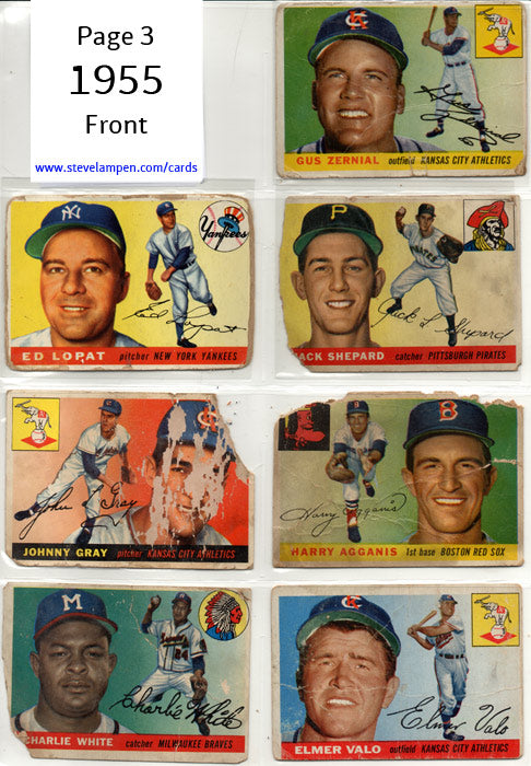 Year 1955 Cards Page 3