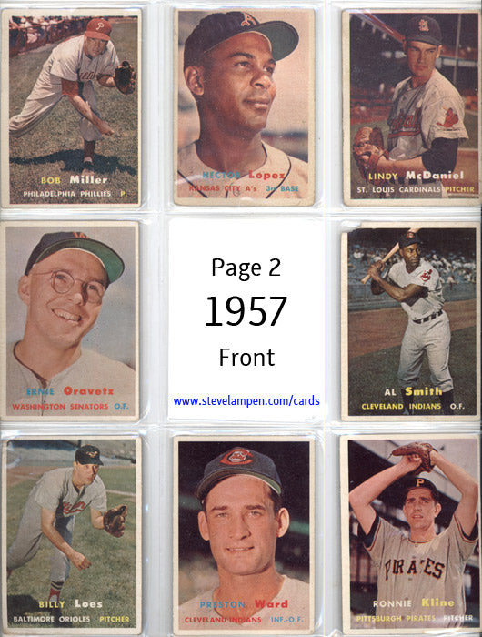 Year 1957 Cards Page 2