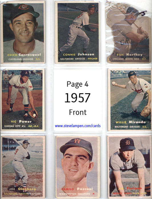 Year 1957 Cards Page 4