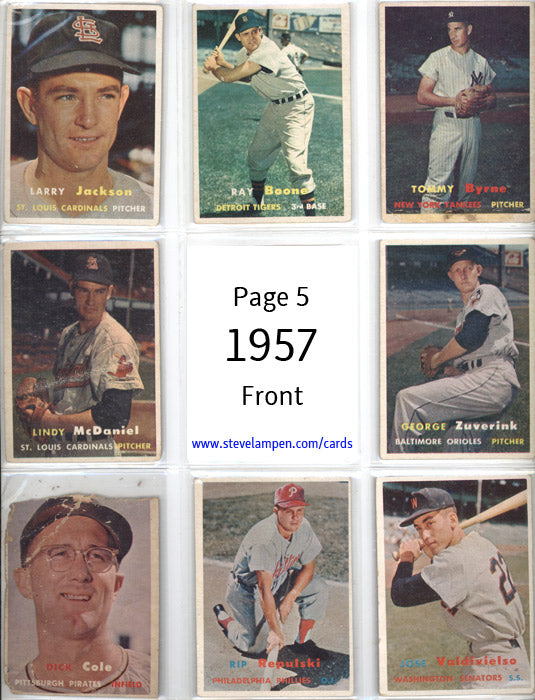 Year 1957 Cards Page 5