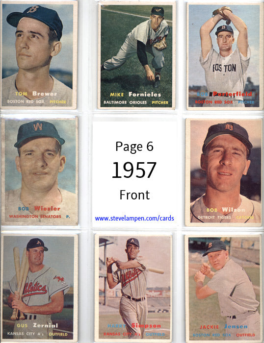 Year 1957 Cards Page 6