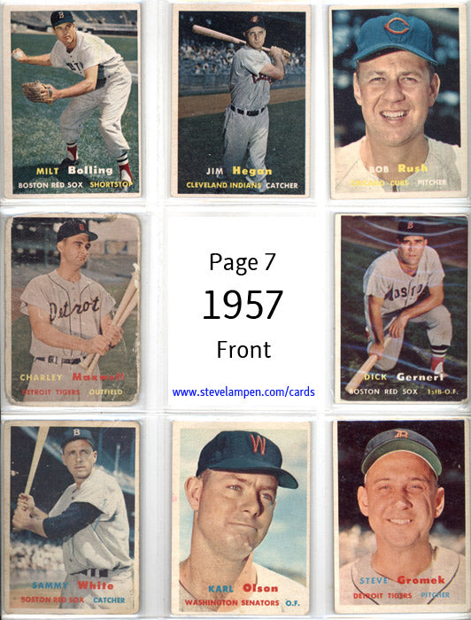 Year 1957 Cards Page 7