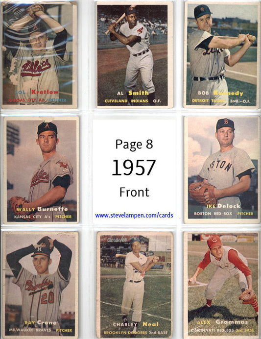 Year 1957 Cards Page 8