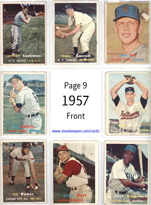 Year 1957 Cards Page 9