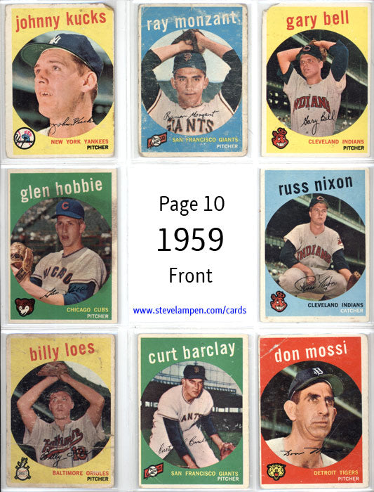 1959 Cards Page 10