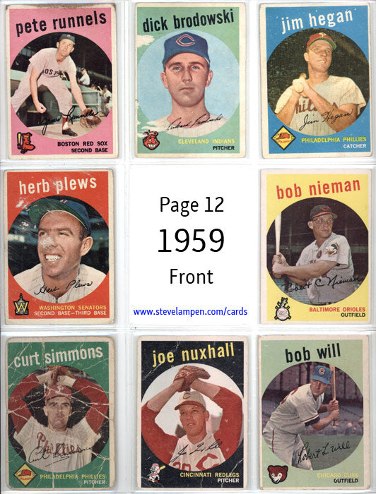 Year 1959 Cards Page 12