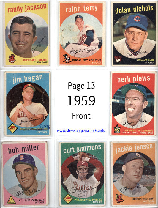 Year 1959 Cards Page 13