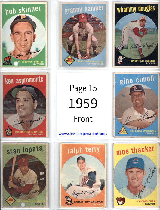 Year 1959 Cards Page 15