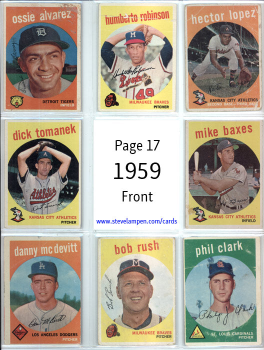 Year 1959 Cards Page 17