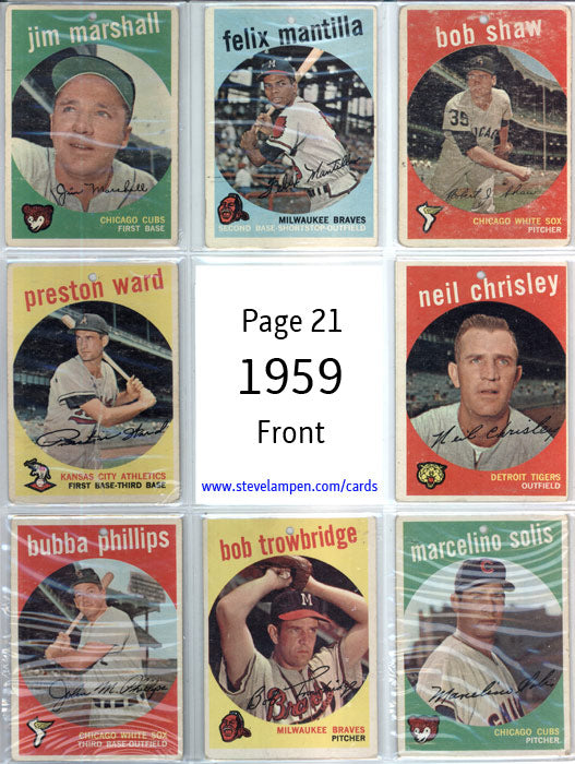 Year 1959 Cards Page 21