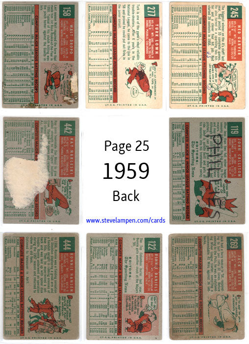 Year 1959 Cards Page 25