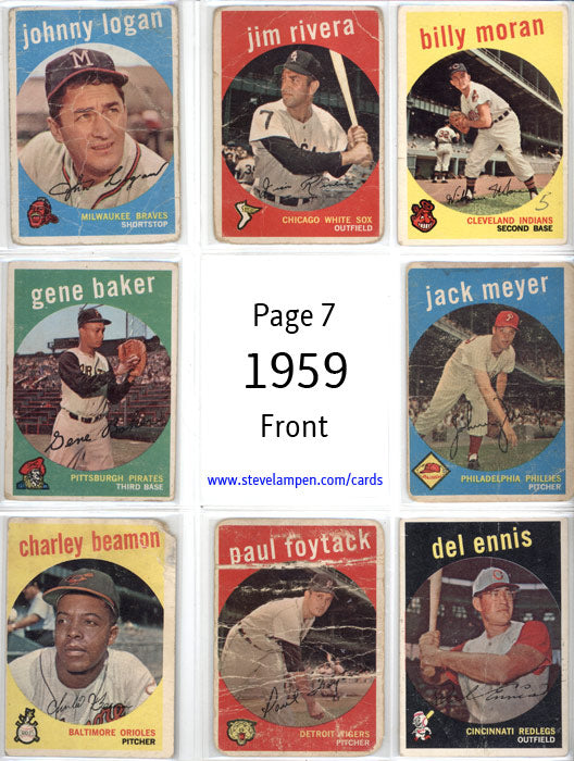 Year 1959 Cards Page 7