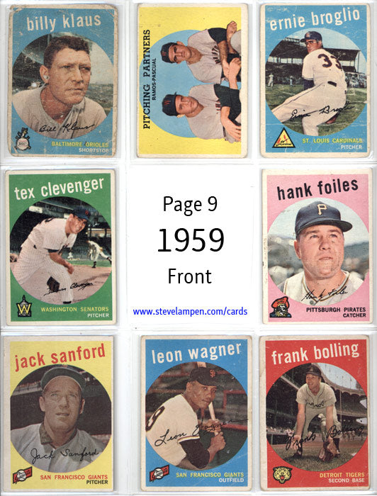 1959 Cards Page 9